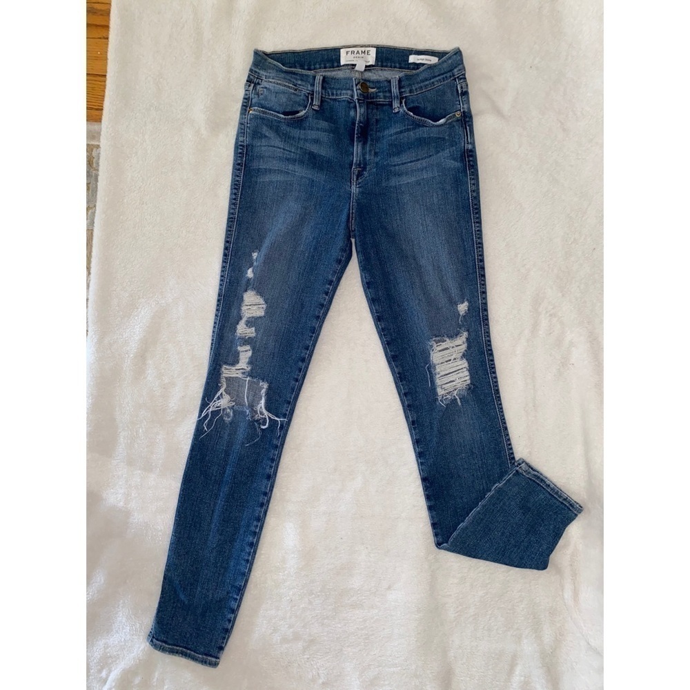 Frame Denim Mid Rise Le High Skinny Seeley - Picture 3 of 5